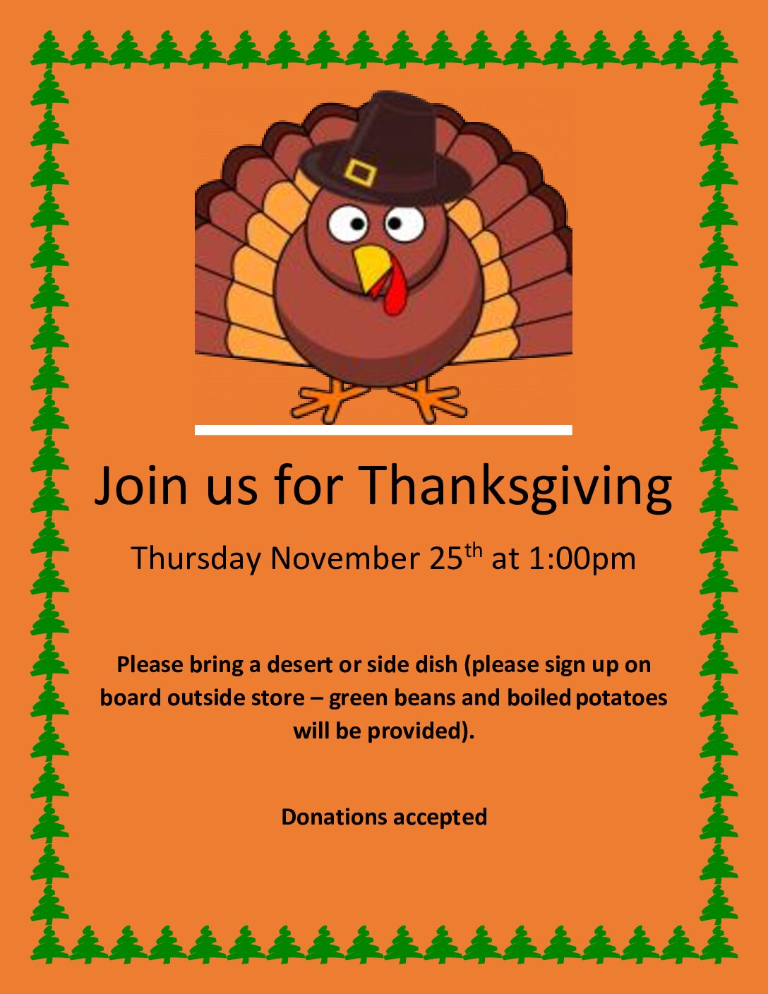 Join us for Thanksgiving