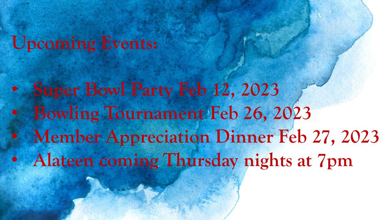 Upcoming events 2023